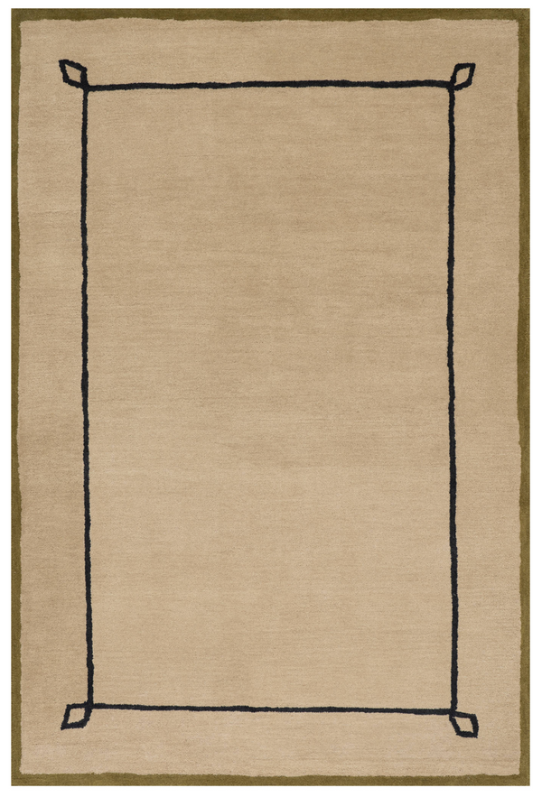 Serge Bordered Wool Cozy Rug