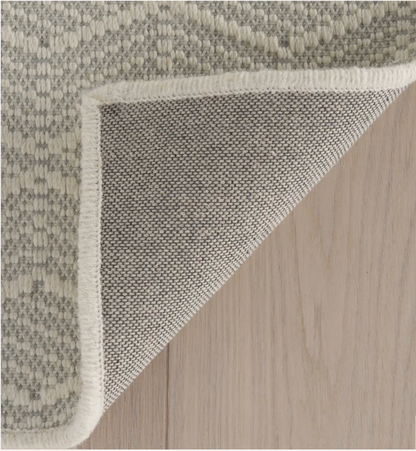 Vivi Chevron Grey Woven Wool Custom Rug SAMPLE