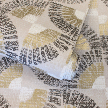 Faux Grasscloth Fans Peel and Stick Wallpaper