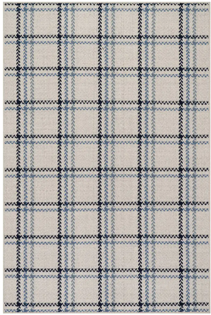 Rhona Plaid Woven Wool Custom Rug