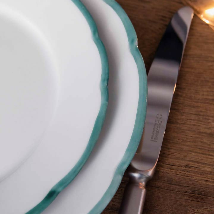 Reminiscence Green Galon Dinner Plates