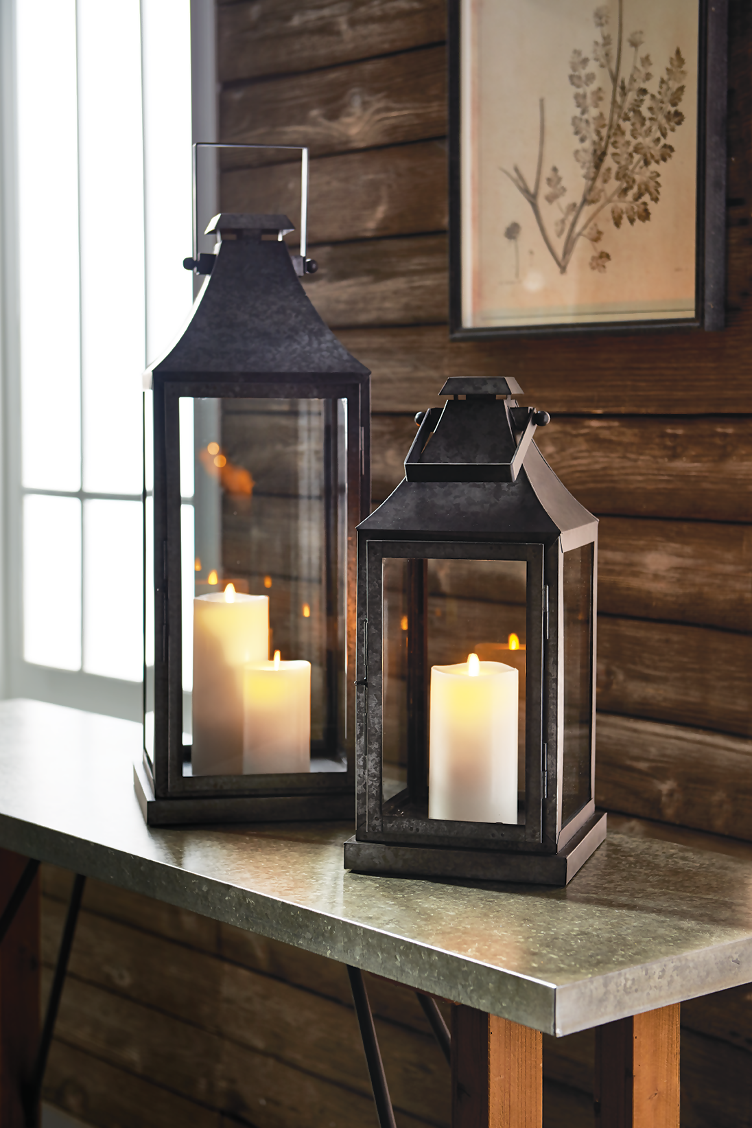 Moving Flame Indoor Pillar, 3" x 8"