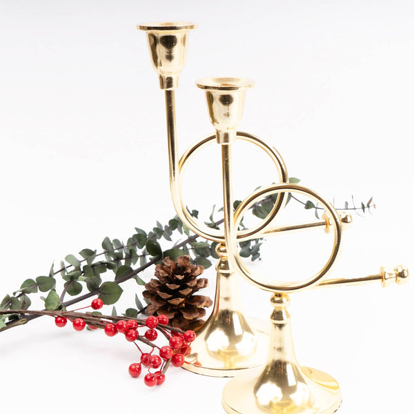French Horn Candlestick  - Small