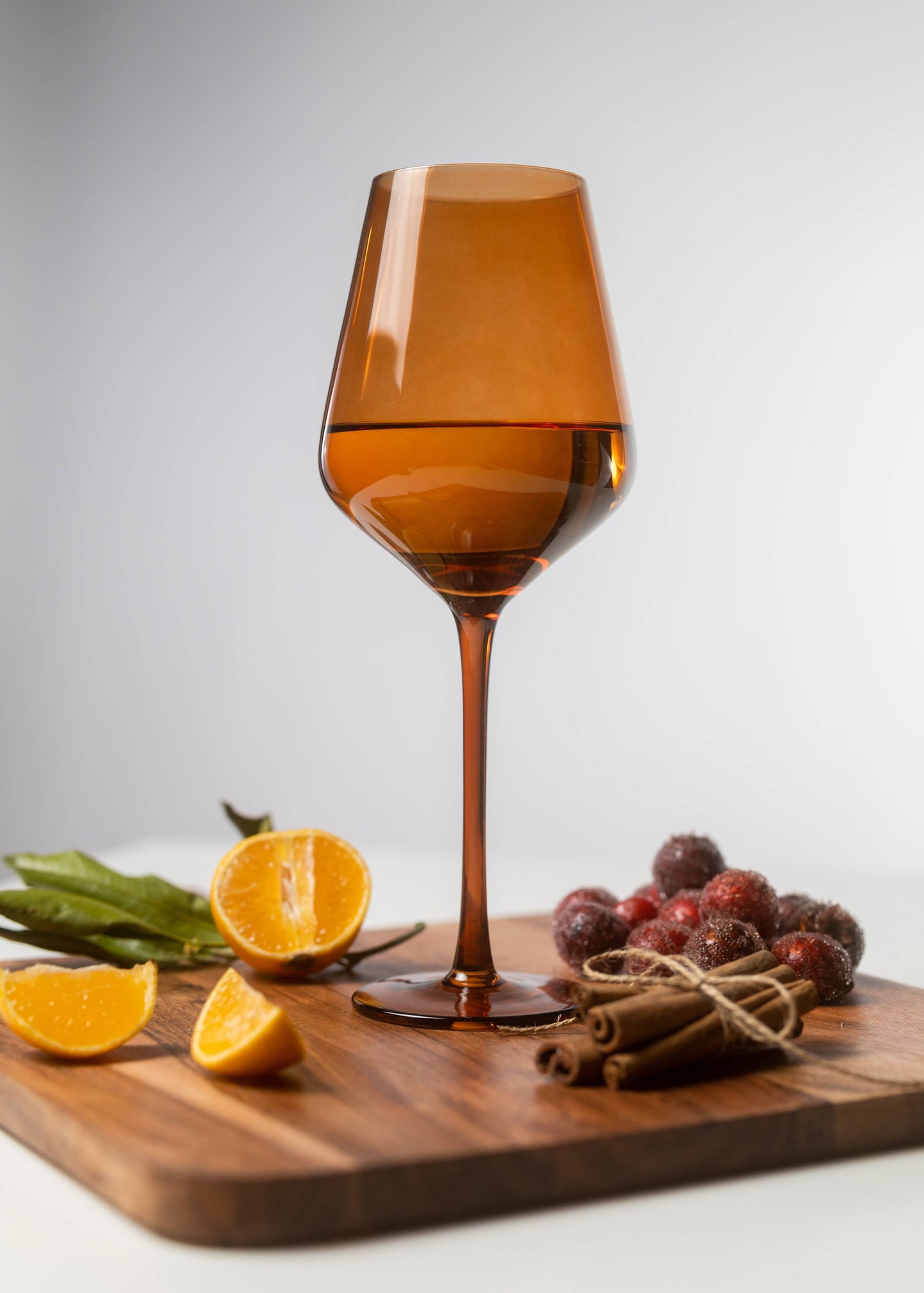 Dark Orange Wine Glasses