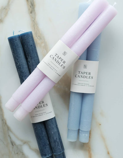 Taper Candle Pair, Navy