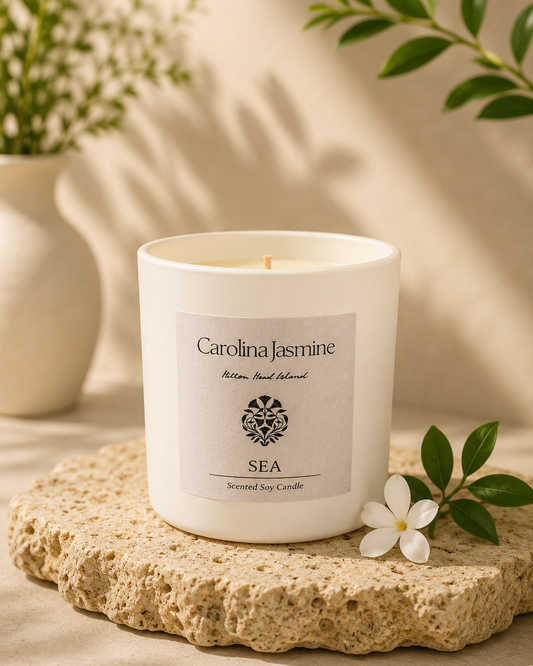 Carolina Jasmine's Custom Scent of SEA Soy Candle
