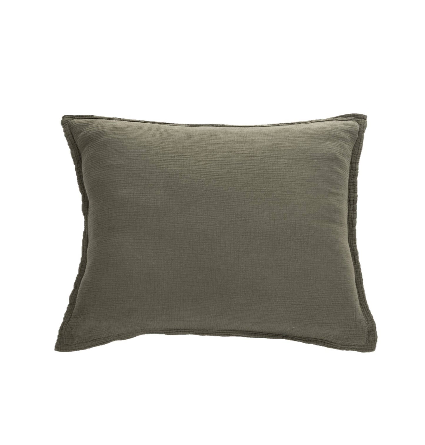 Muslin Olive Pillow Shams