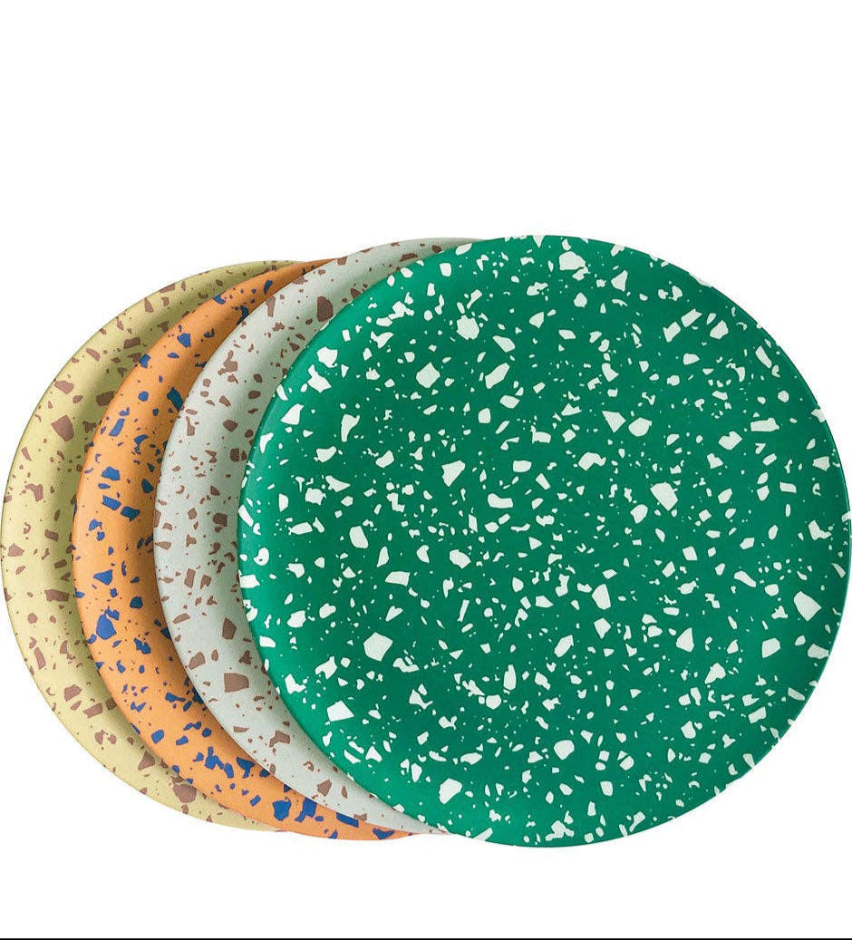 Terrazzo Side Assorted Plates, Set of 4
