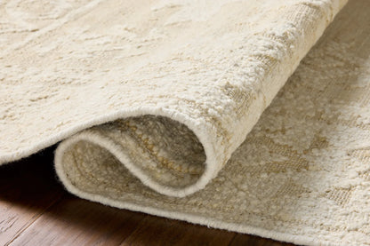 Close-up of the Alara Ivory/Natural rug texture.