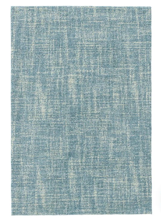 Annie Selke Crosshatched Aegean wool rug with sketched crisscross pattern.