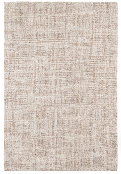 Annie Selke Crosshatched Ivory wool rug with subtle sketched crisscross pattern.