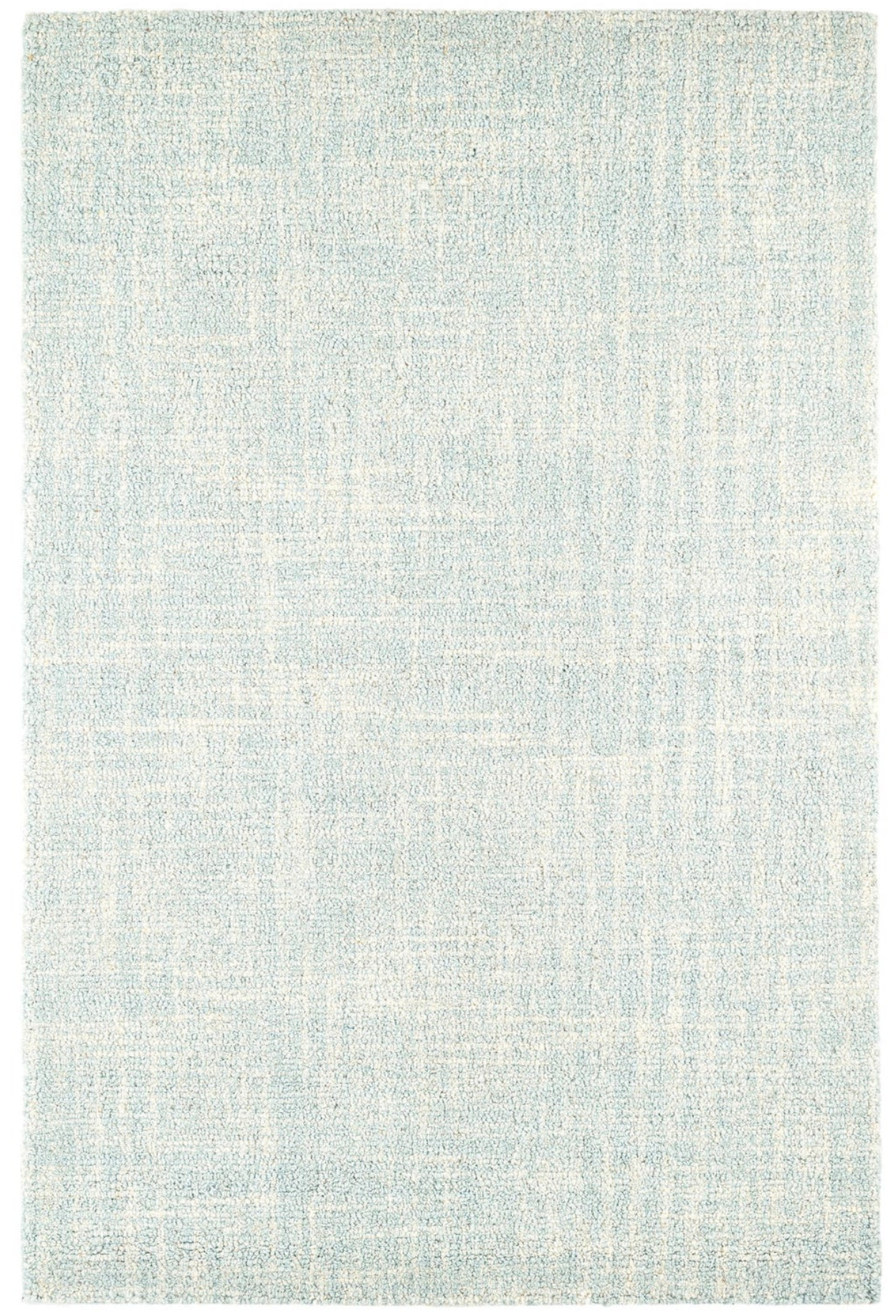 Annie Selke Crosshatched Sky wool rug with fresh blue sketched crisscross pattern.