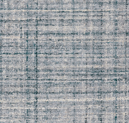 Annie Selke Harris Blue/Ivory wool rug with subtle cross-hatched pattern