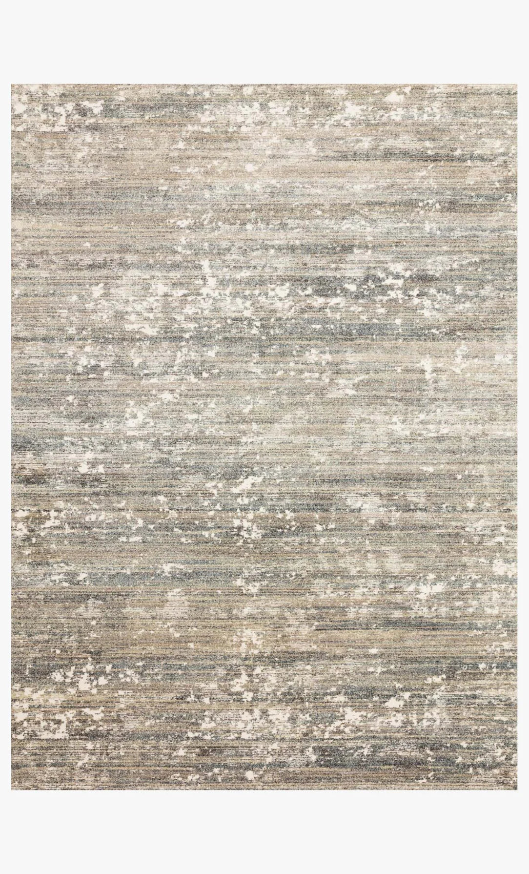 Augustus Fog Loloi abstract area rug with soft neutral color movement.