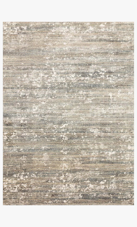 Augustus Fog Loloi abstract area rug with soft neutral color movement.