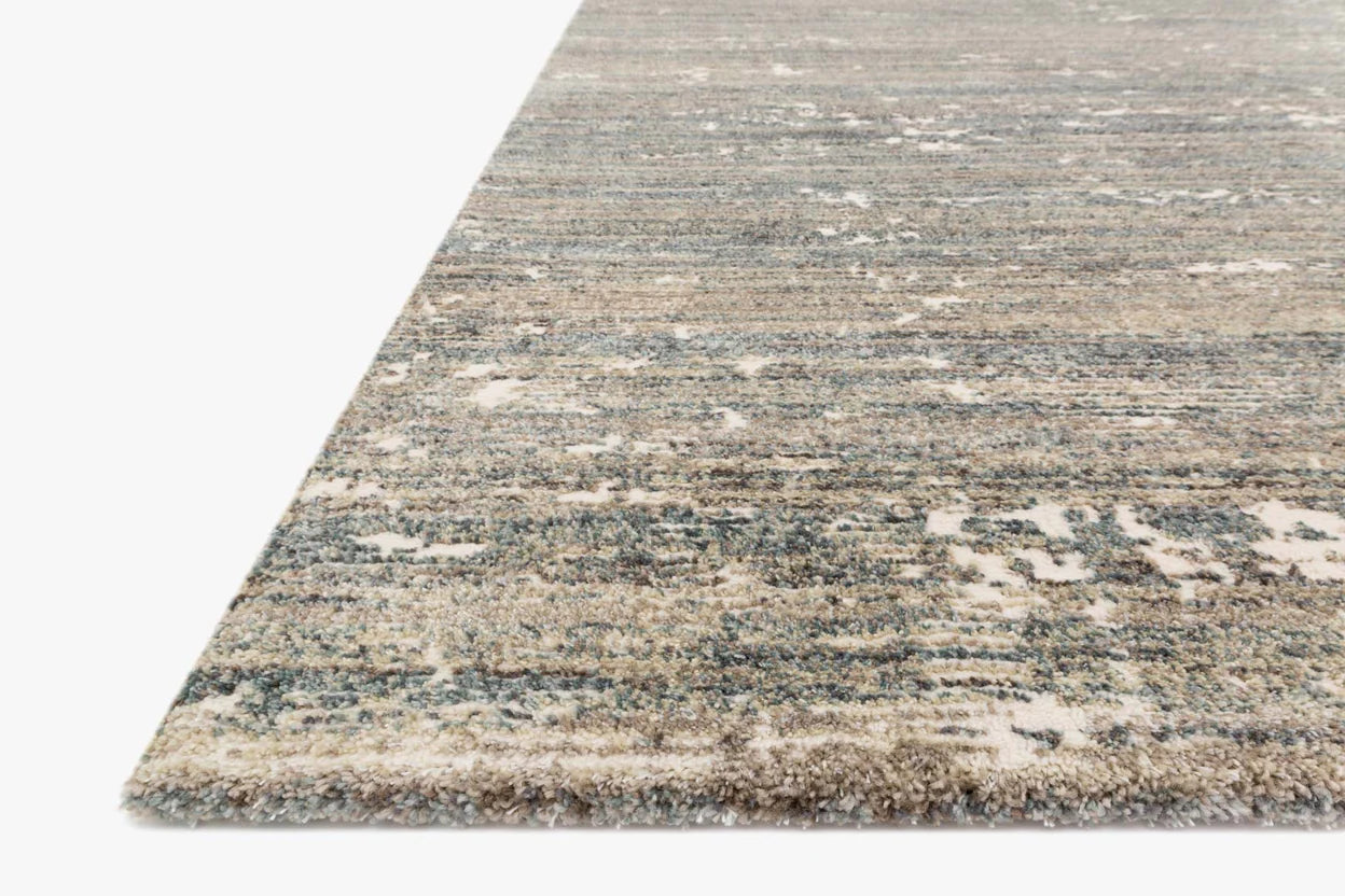 Close-up of the Augustus Fog polypropylene and polyester rug texture.