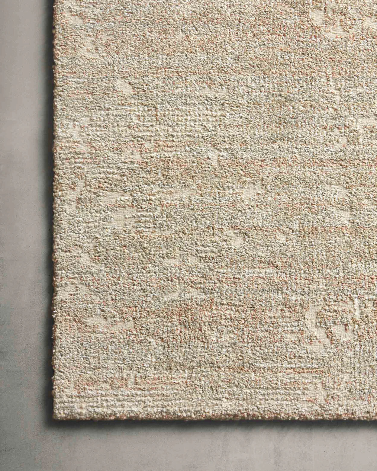 Augustus Sunset/Mist area rug showing warm sunset and mist color variation.