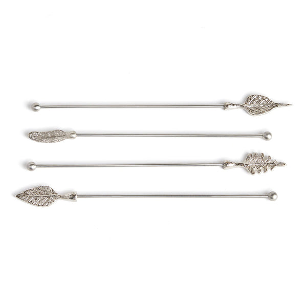 Leaf Swizzle Sticks, Set of 4