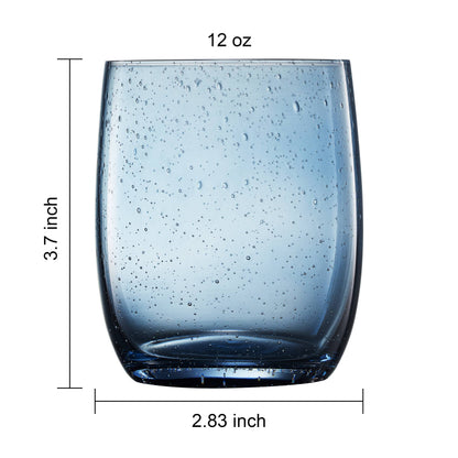 Muted Bubble Recycled Mexican Drinking Glasses | Set of 6