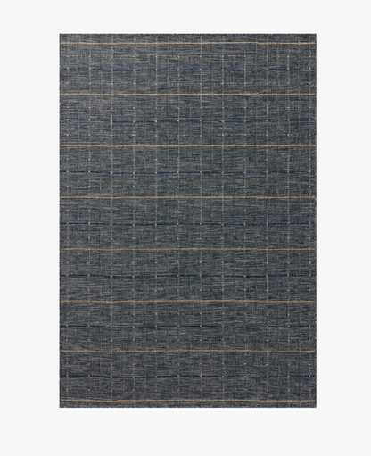 Birch Sky/Wheat rug with cool-toned linear pattern.