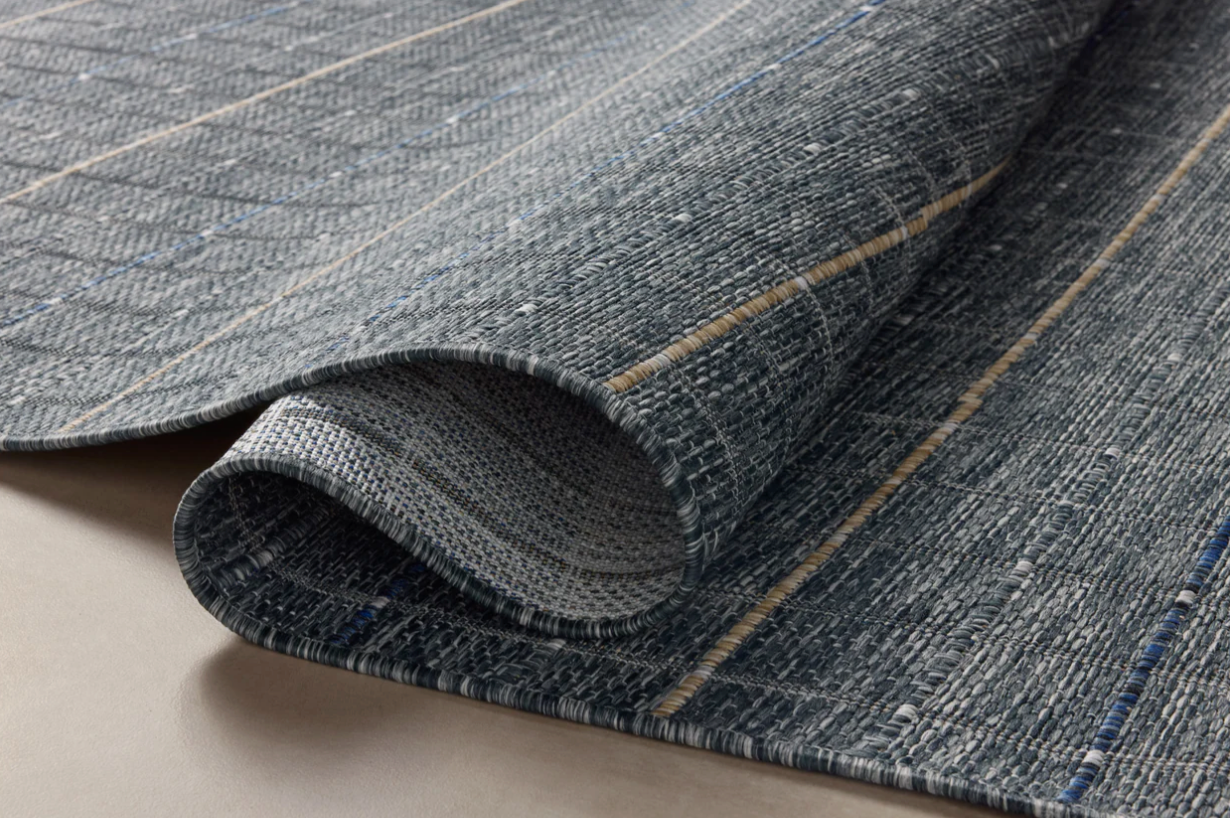 Close-up of the Birch Sky/Wheat rug texture.