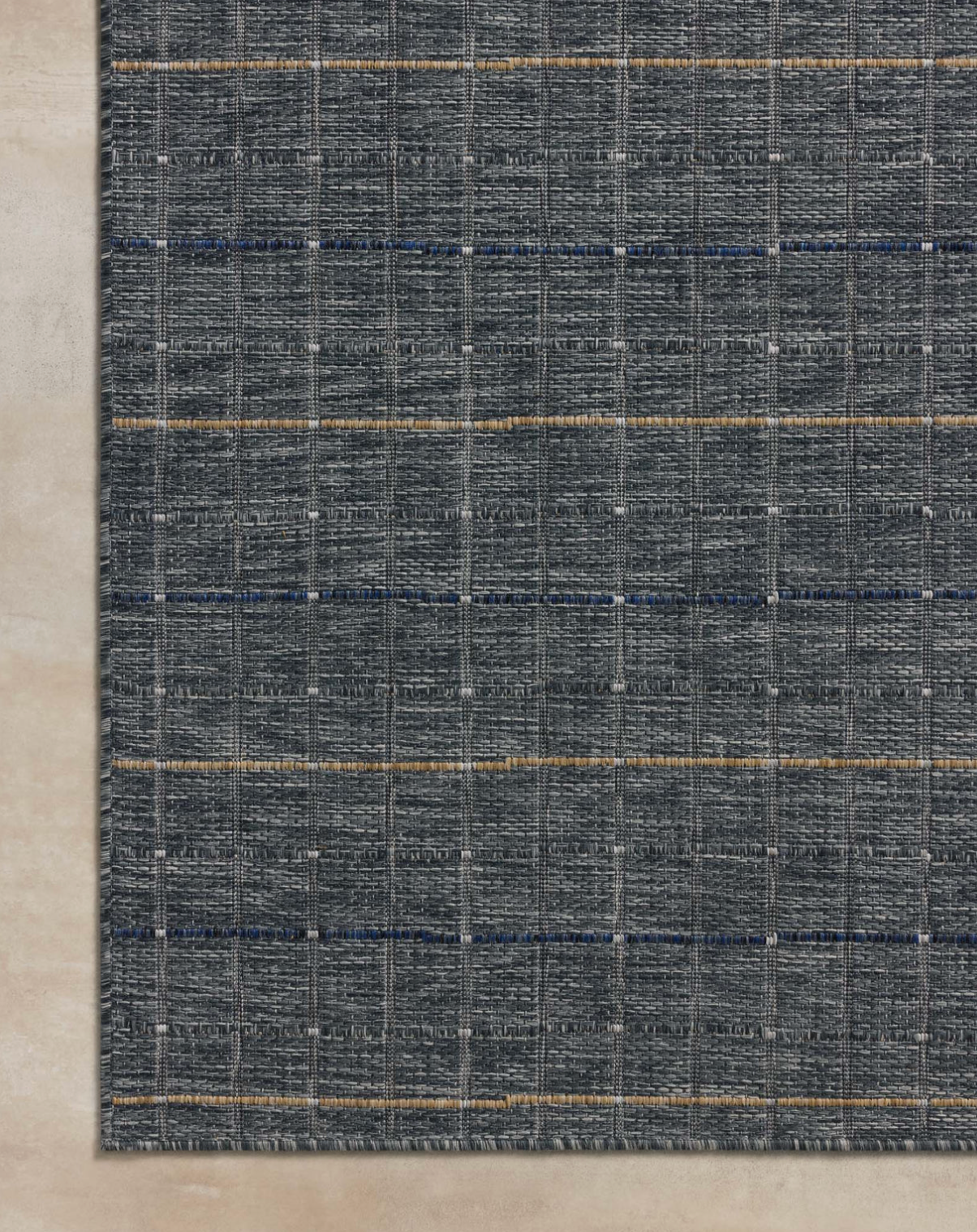 Birch Sky/Wheat rug in a cool-toned linear design.