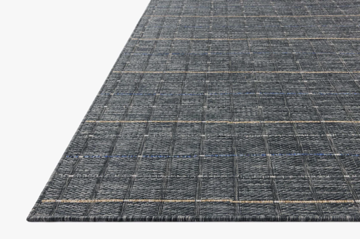 Birch Sky/Wheat rug showing soft sky and wheat color variation.