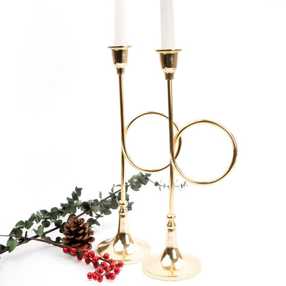 French Horn Candlestick