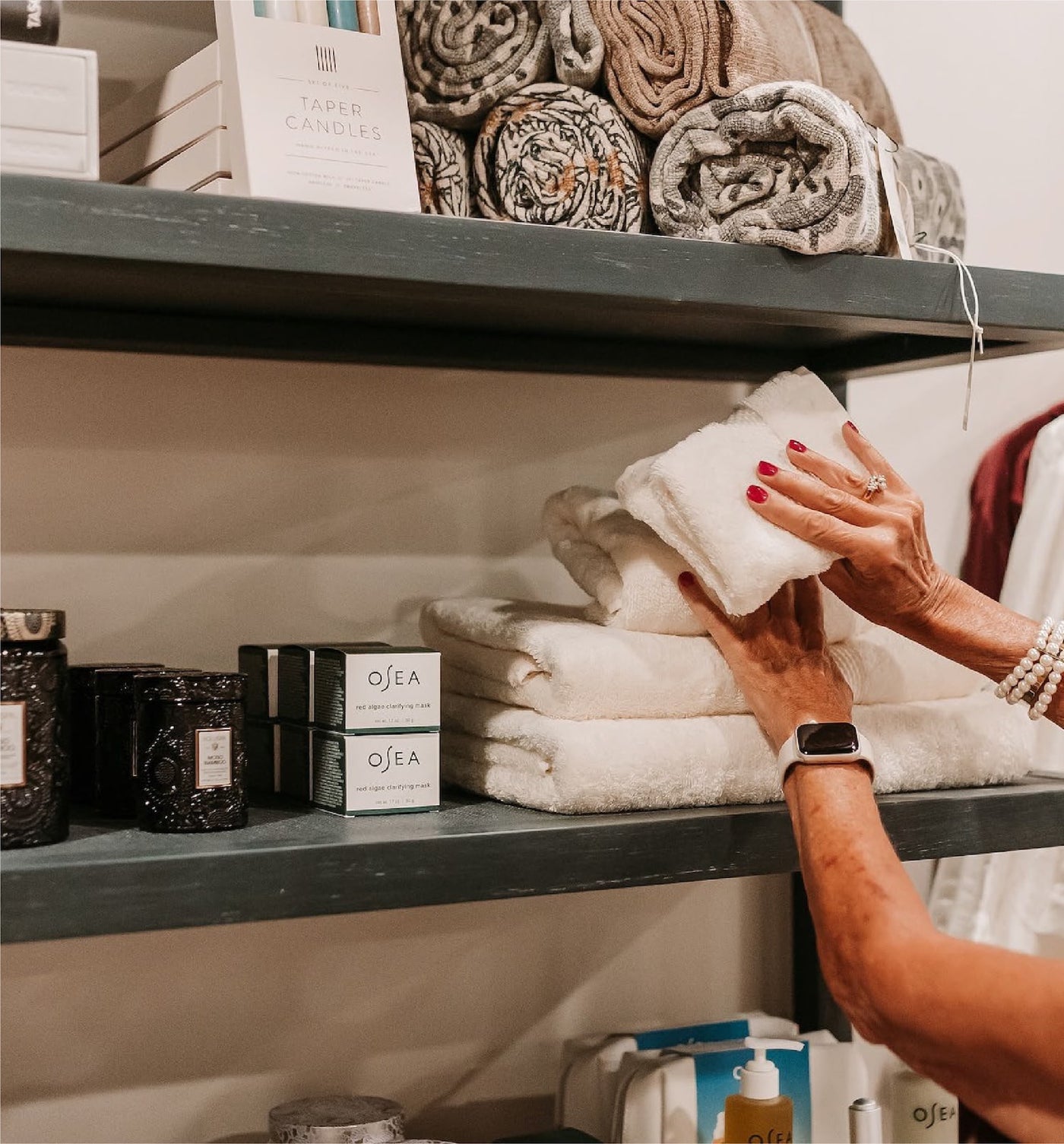 Curated home goods, art, candles, and decor inside Carolina Jasmine
