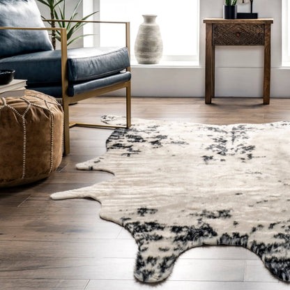 Faux Cowhide Washable Area Rug