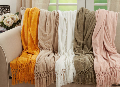 Knotted Chenille Throw