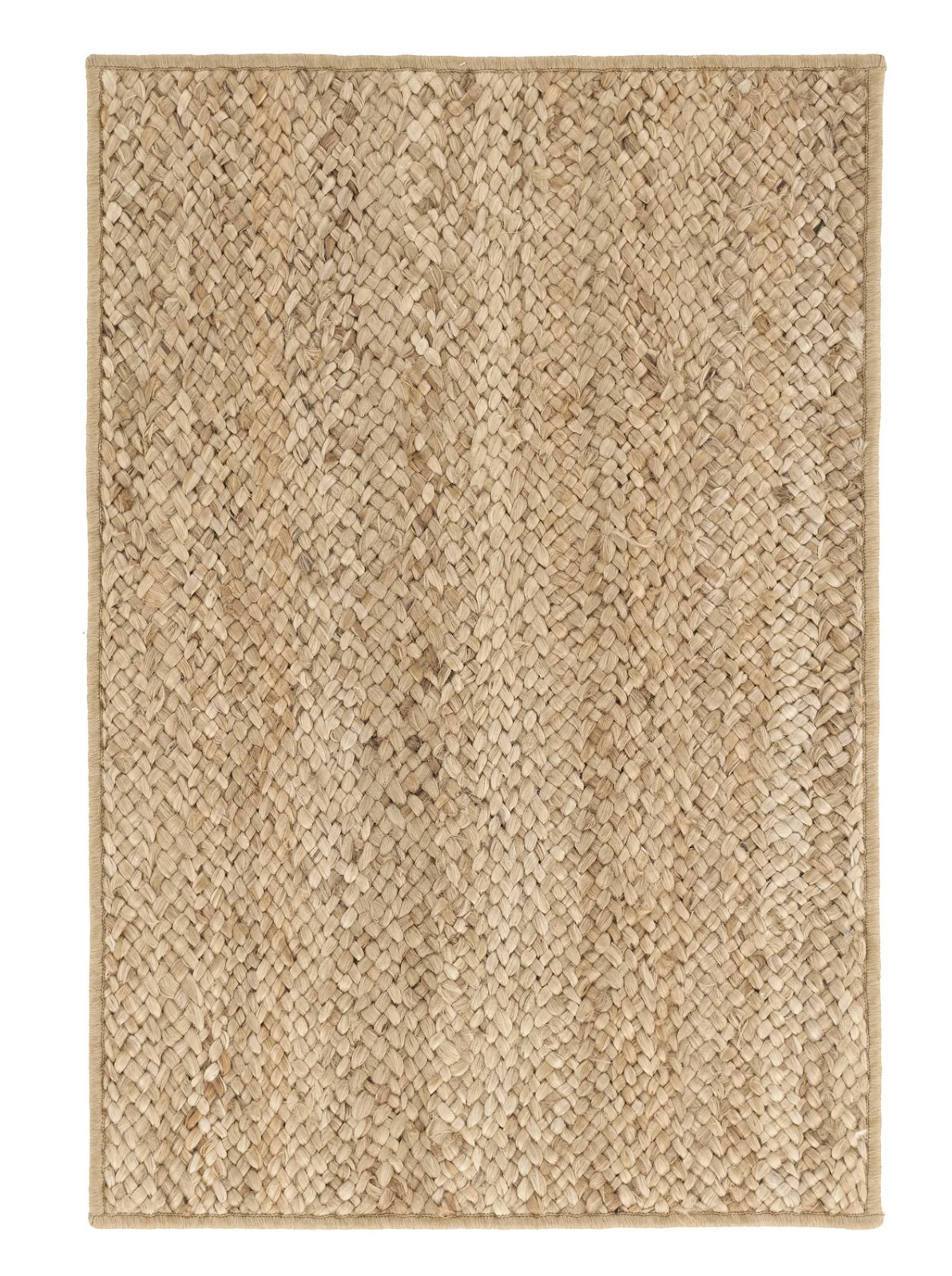 Collins Braided Woven Jute Custom Rug with natural chunky braided texture.