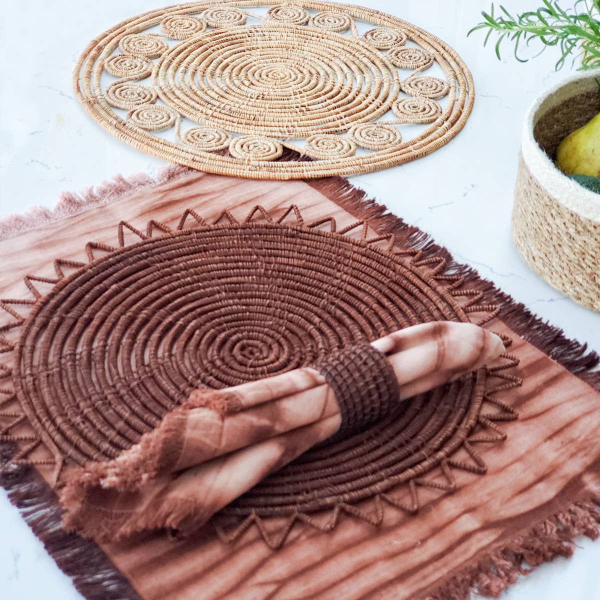 Handwoven Surya Palm Fiber Placemat