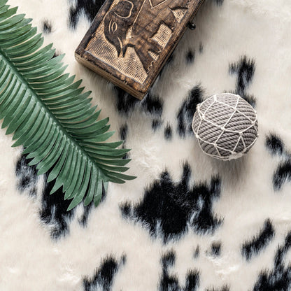 Faux Cowhide Washable Area Rug