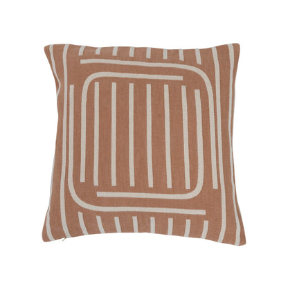 Woven Cotton Reversible Pillow with Lines