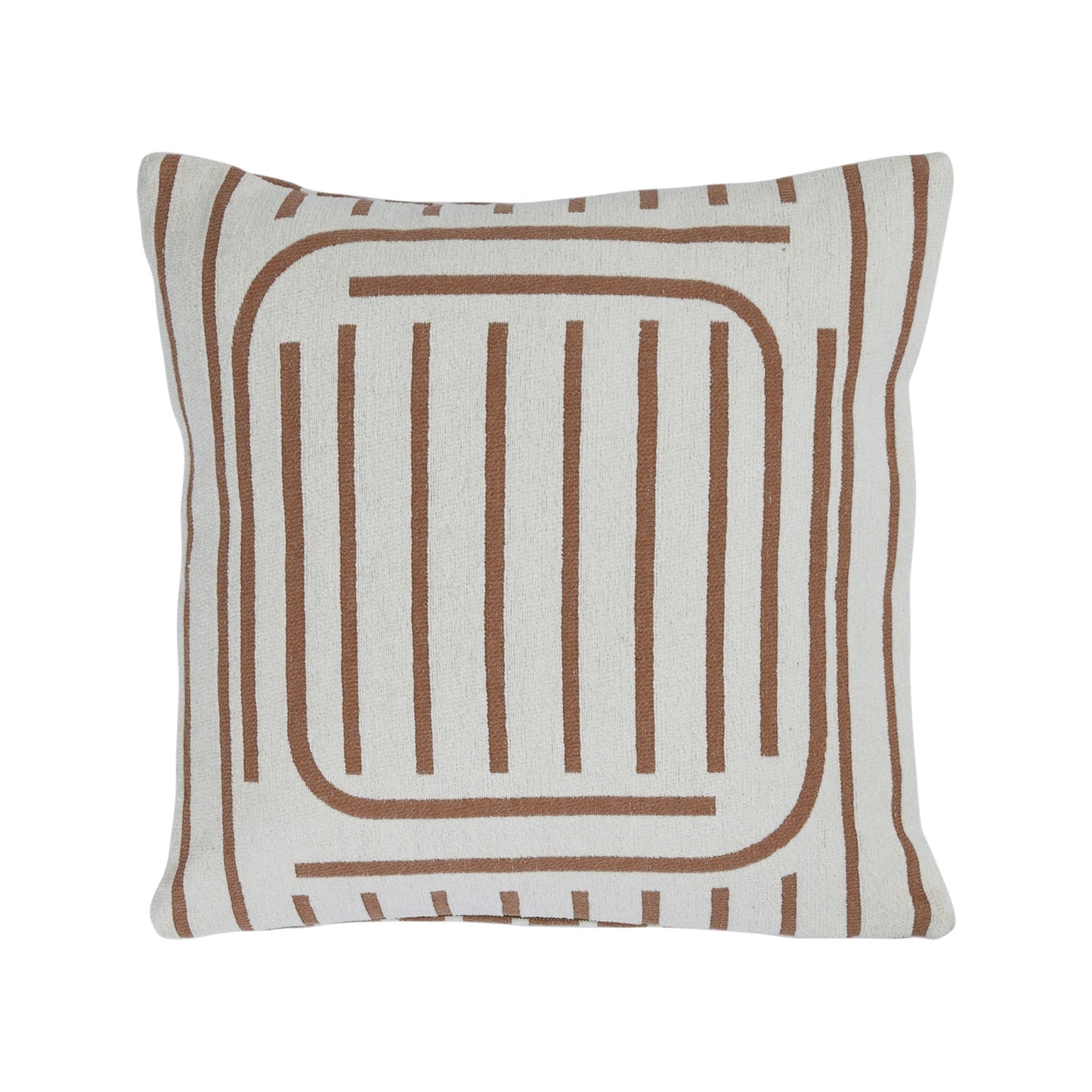 Woven Cotton Reversible Pillow with Lines