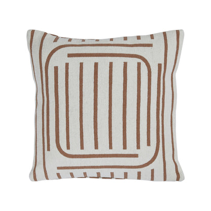 Woven Cotton Reversible Pillow with Lines