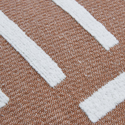 Woven Cotton Reversible Pillow with Lines
