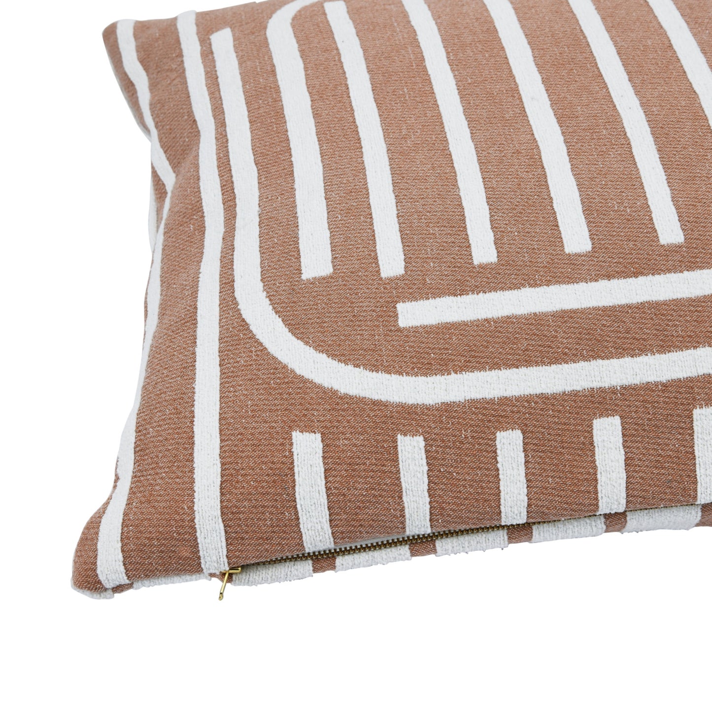 Woven Cotton Reversible Pillow with Lines