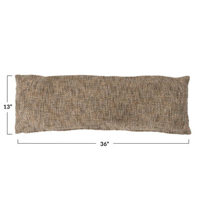 Melange Cotton Blend Lumbar Pillow