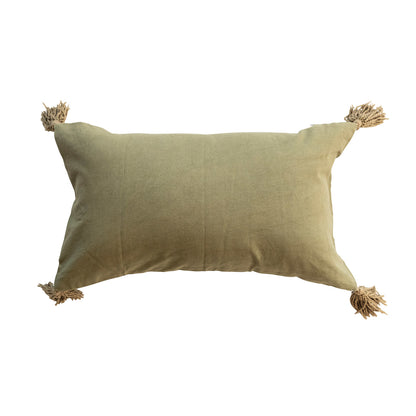 Cotton Velvet Tiger Printed Lumbar Pillow