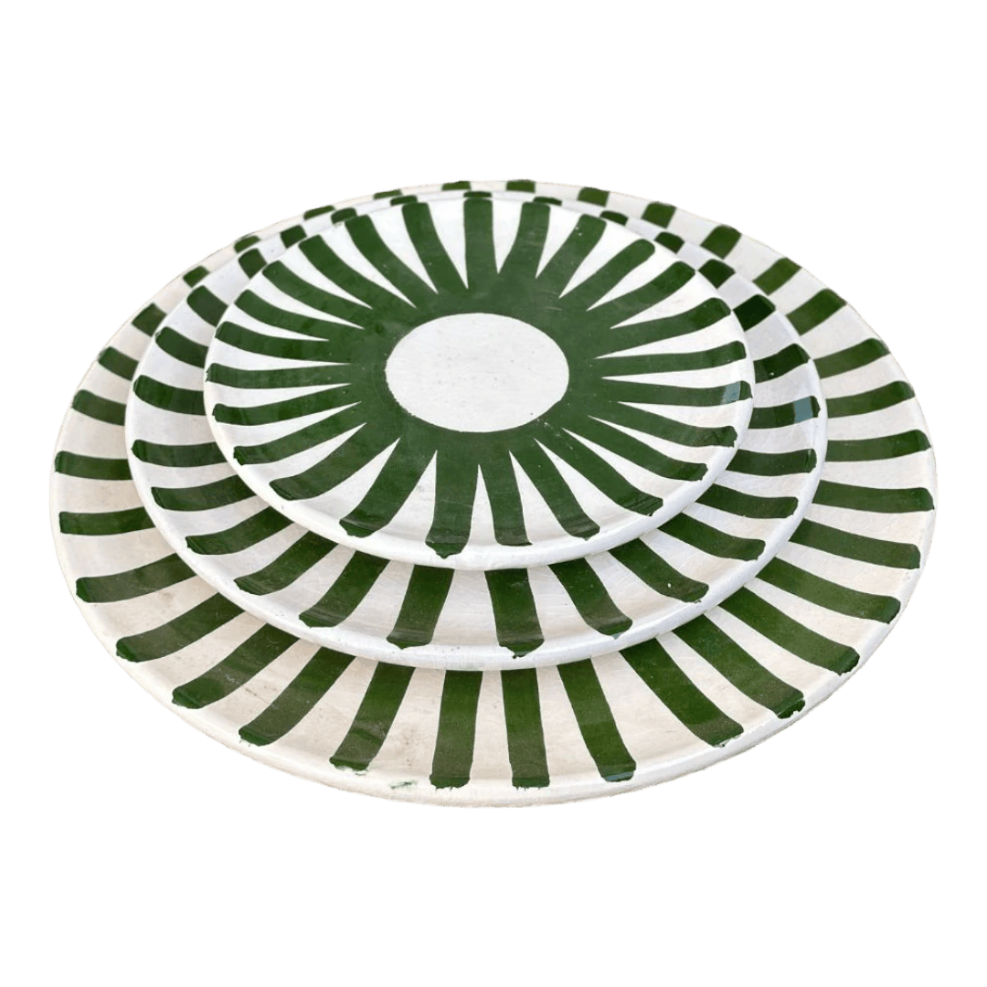 Green Sun Plate Set