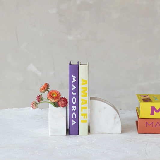 Marble Vase Bookends