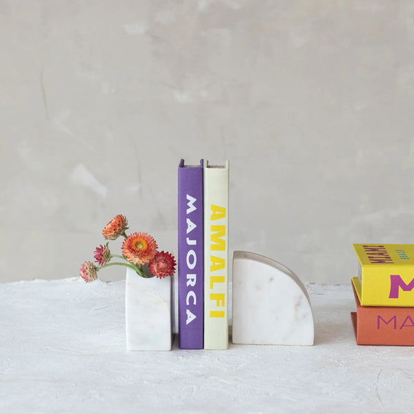 Marble Vase Bookends