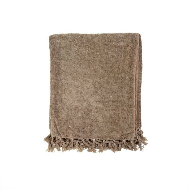 Indaba Ultra Soft Chenille Throw-beige