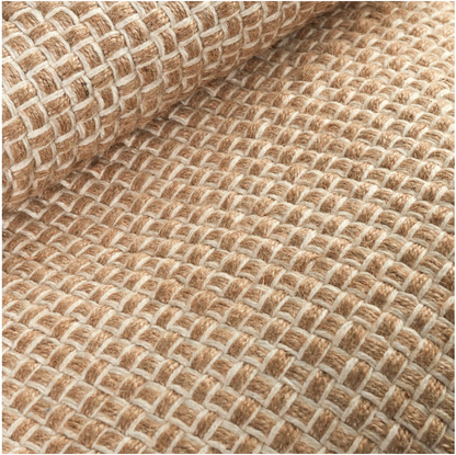 Close-up of the Donnie Handwoven Jute Rug basketweave texture