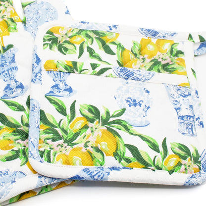 Lemon Ginger Oven Mitt Set