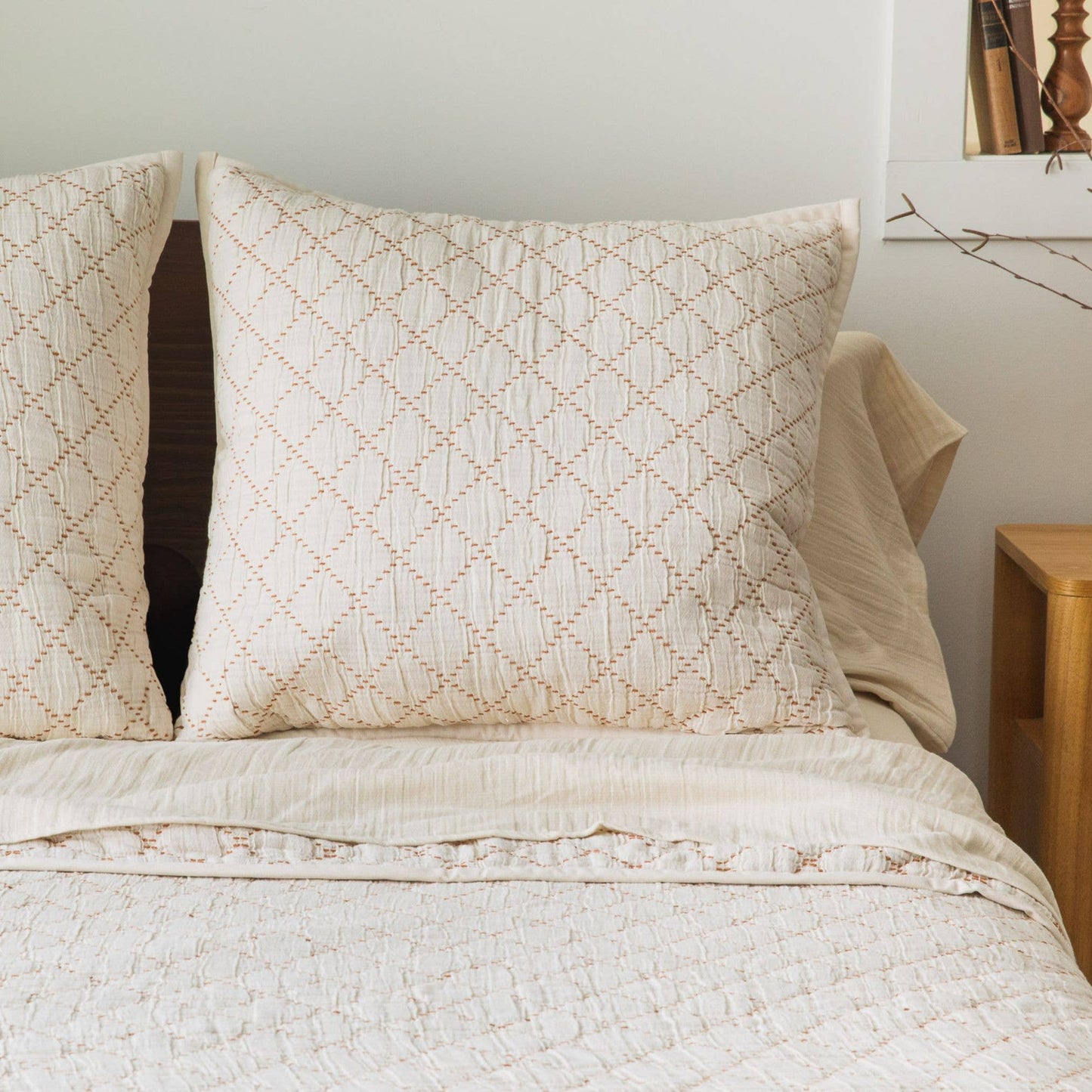Diamond Stitch Euro Sham Set