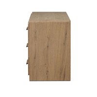Aged bronze and wood hardware on the Four Hands Eden dresser
