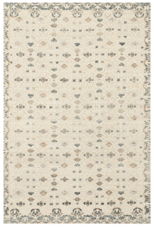 Emory Ivory hand-knotted wool rug by Annie Selke with classic geometric design